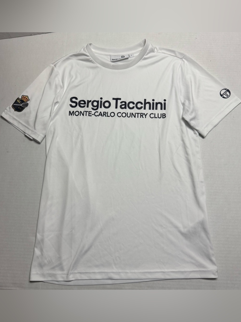 Sergio Tacchini Monte Carlo Country Club Athletic T-Shirt In White Size: M
